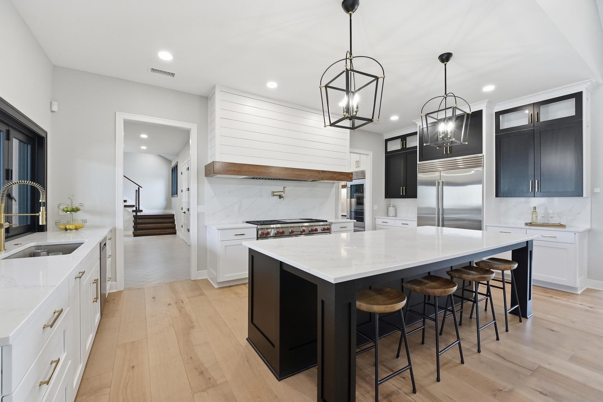 Wide view of the kitchen from the hall