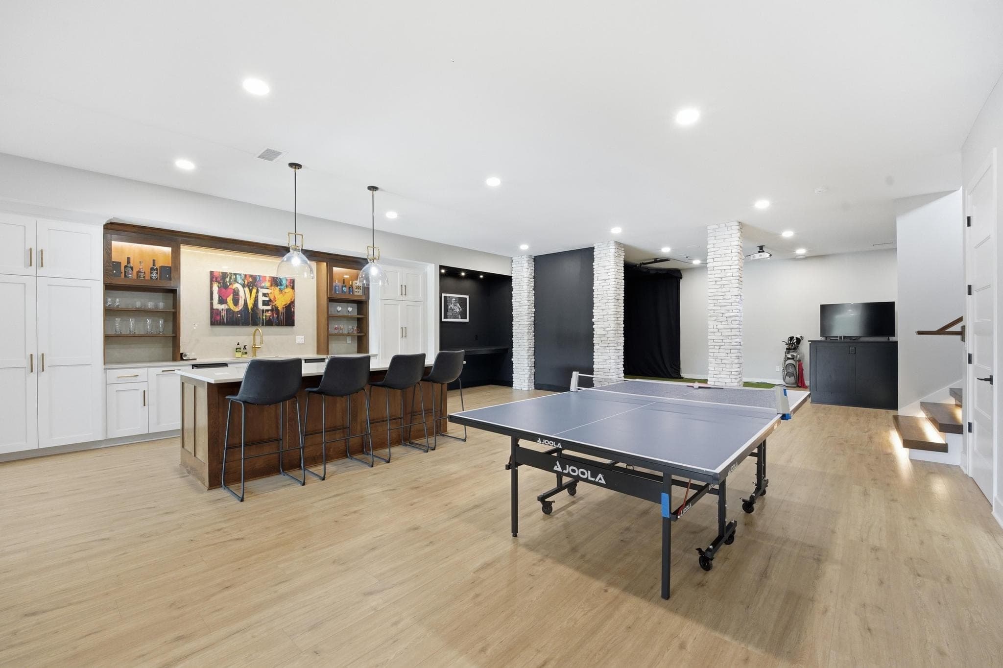 Rec room from the bar