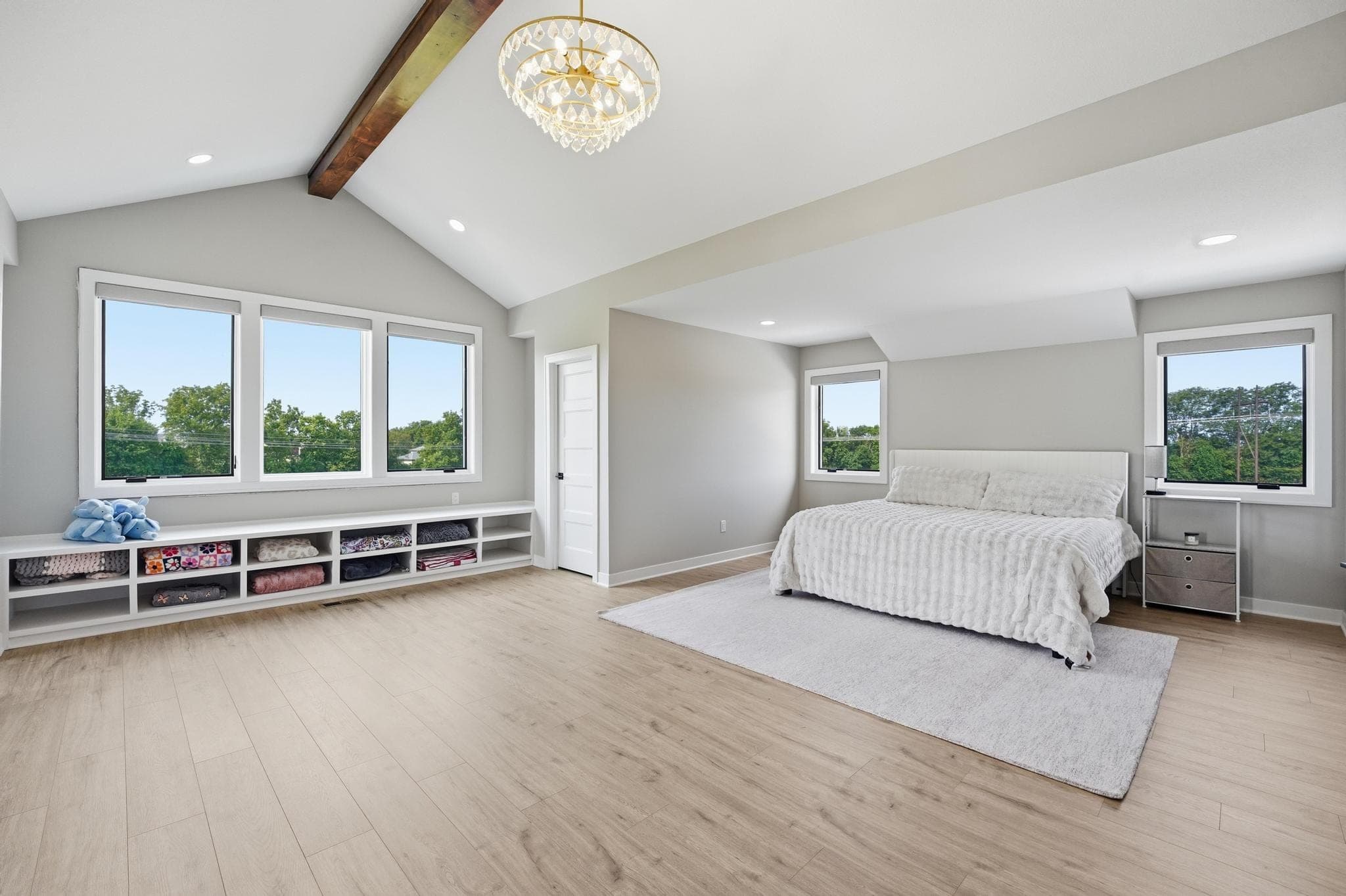 Vaulted upstairs bedroom