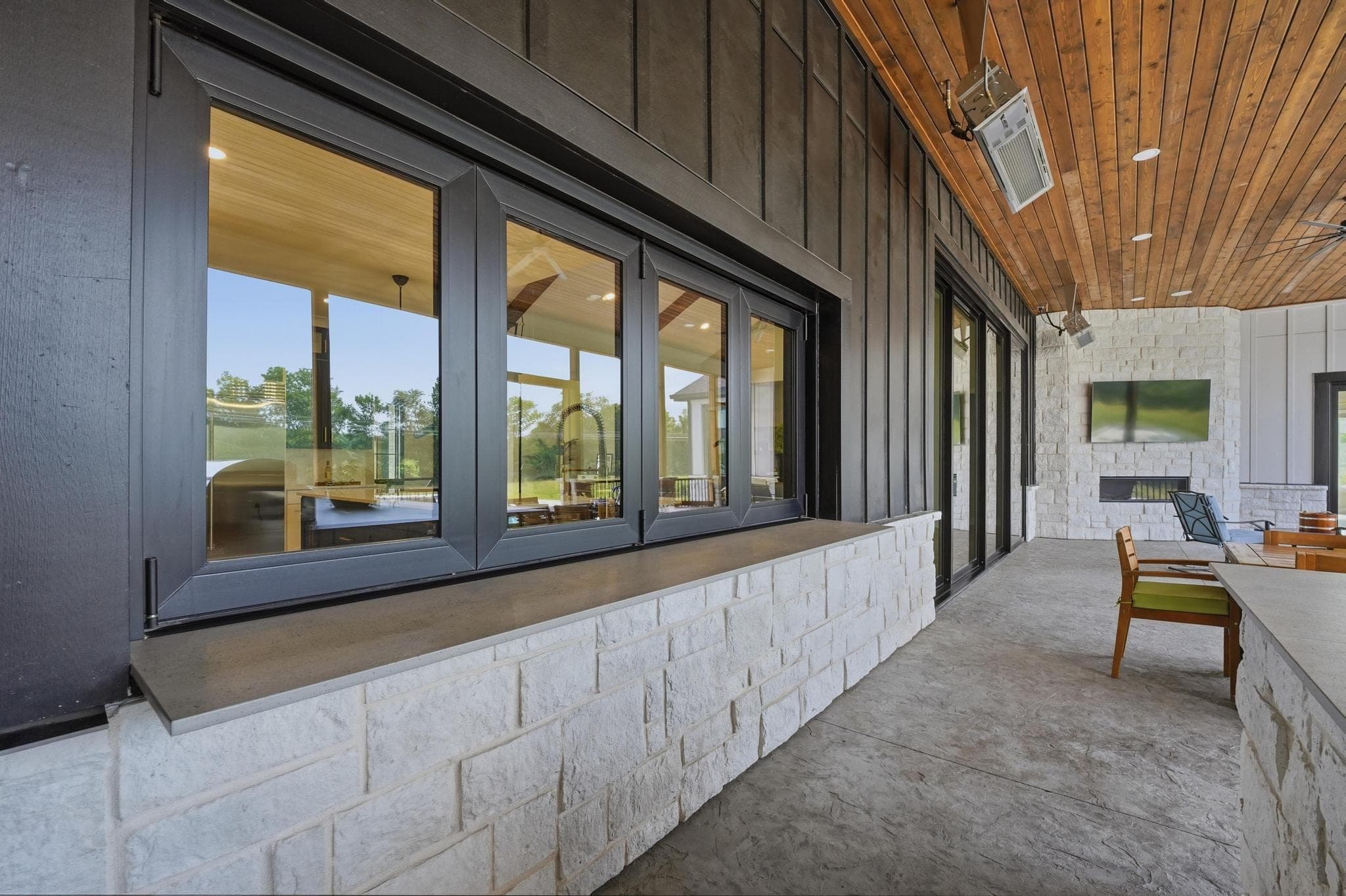 Patio pass-through window from the kitchen