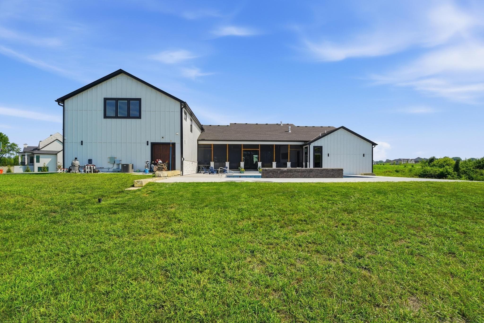 Rear yard and elevation