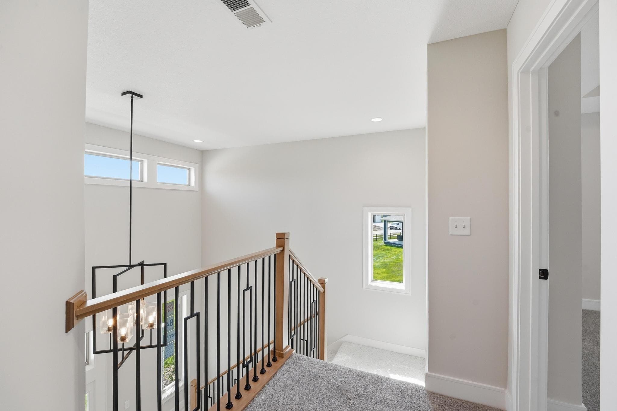 Upstairs landing and railing